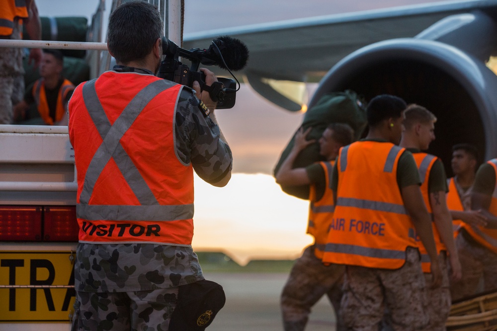 1st Battalion, 1st Marines arrival to Darwin