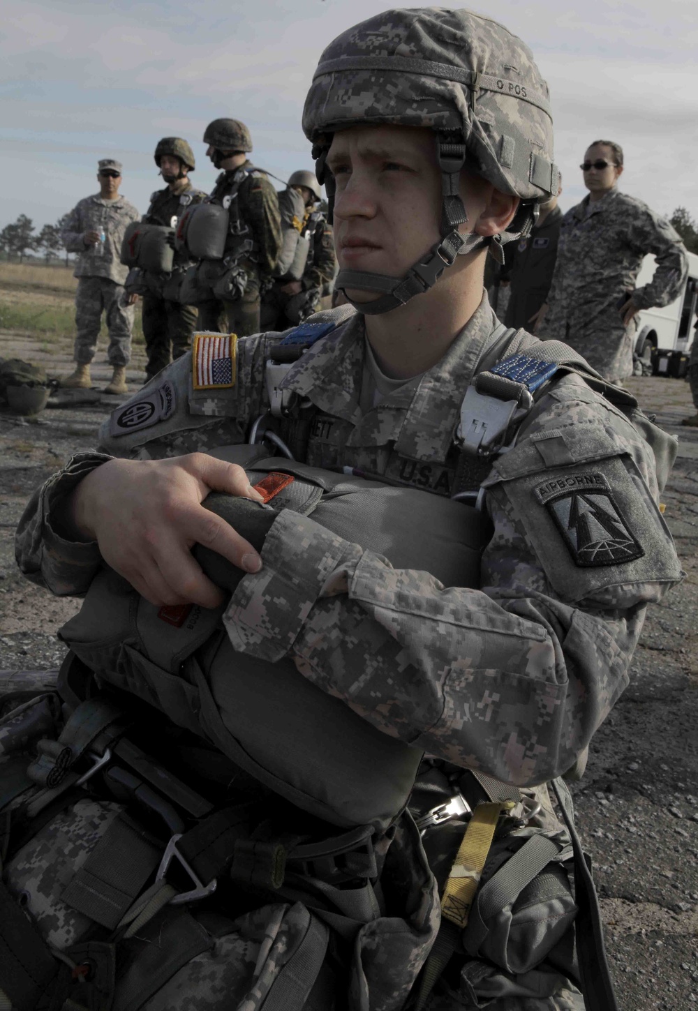 U.S. Army Soldier awaits jump.