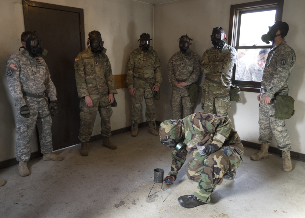 Paratroopers train to protect against chemical, biological, radiological and nuclear threats