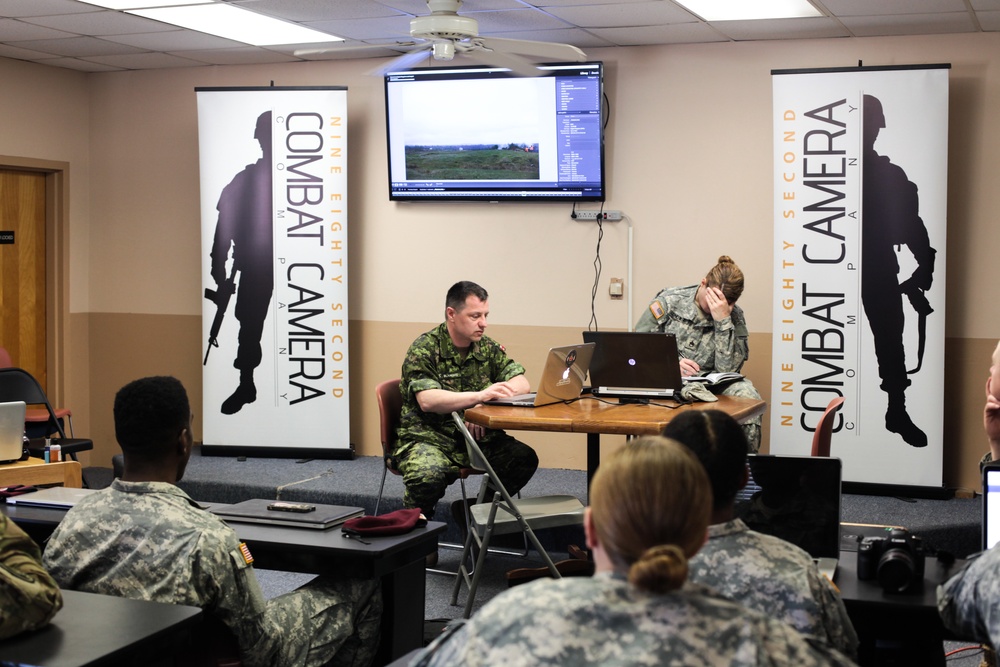 Adobe lightroom training being administered by Canadian Armed Force.