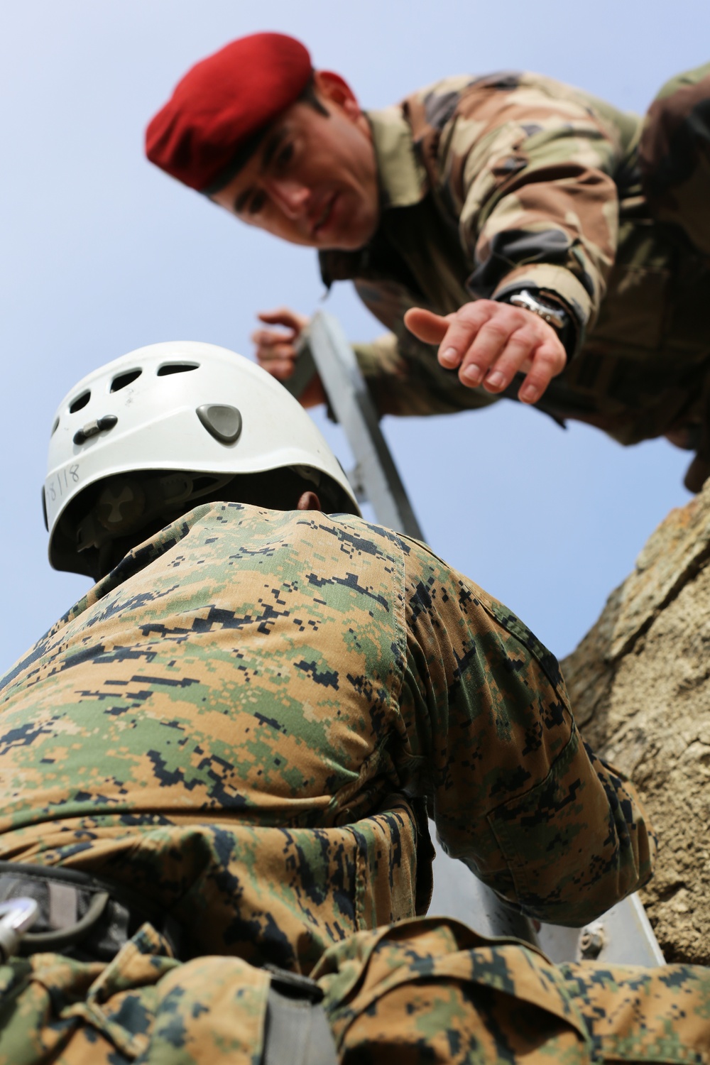 SPMAGTF-CR-AF Marines take on French Commando obstacle course