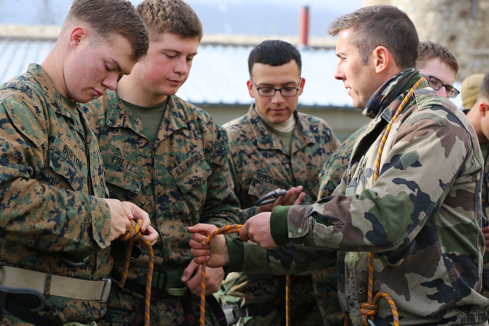 SPMAGTF-CR-AF Marines take on French Commando obstacle course