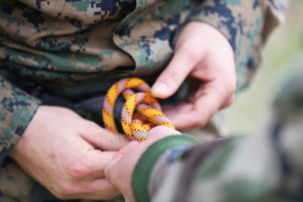 SPMAGTF-CR-AF Marines take on French Commando obstacle course