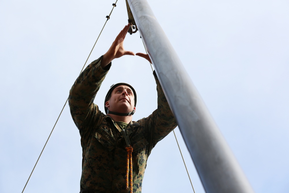 SPMAGTF-CR-AF Marines take on French Commando obstacle course