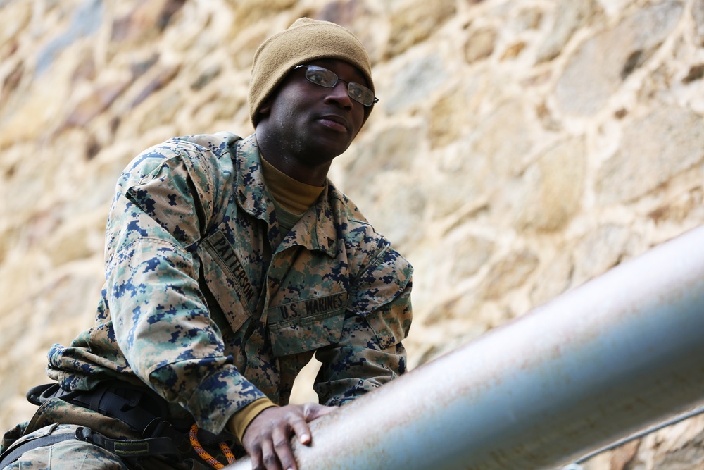 SPMAGTF-CR-AF Marines take on French Commando obstacle course