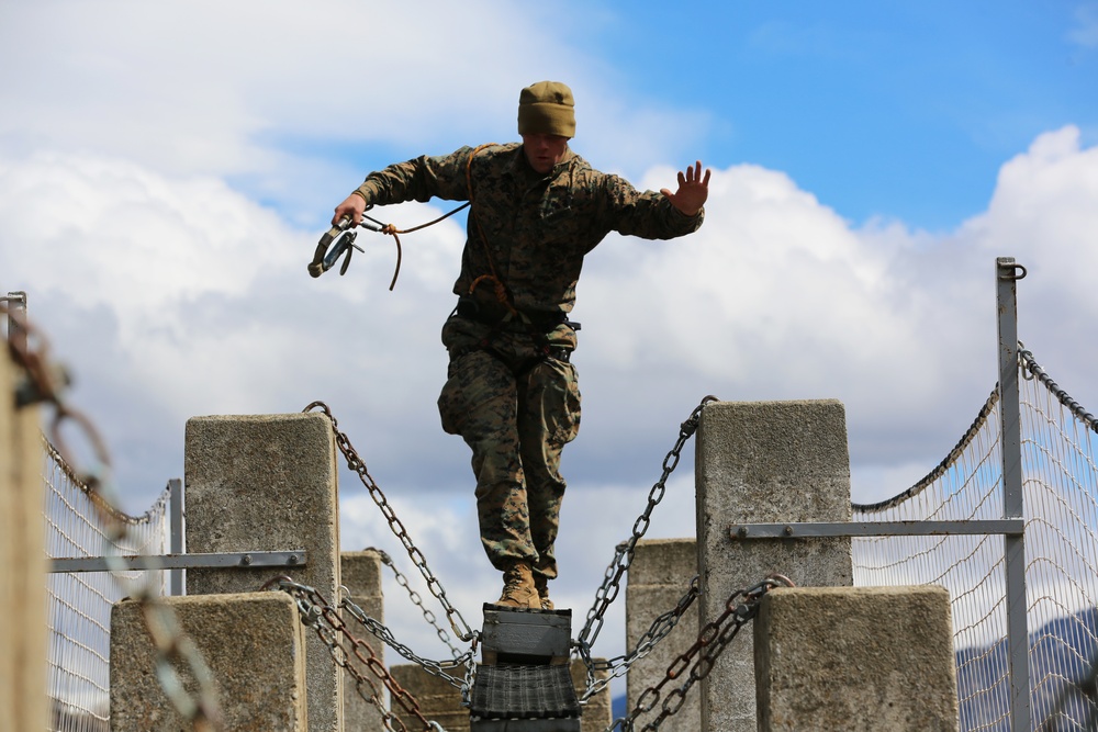 SPMAGTF-CR-AF Marines take on French Commando obstacle course