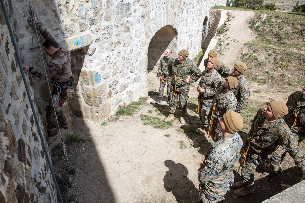 SPMAGTF-CR-AF Marines take on French Commando obstacle course