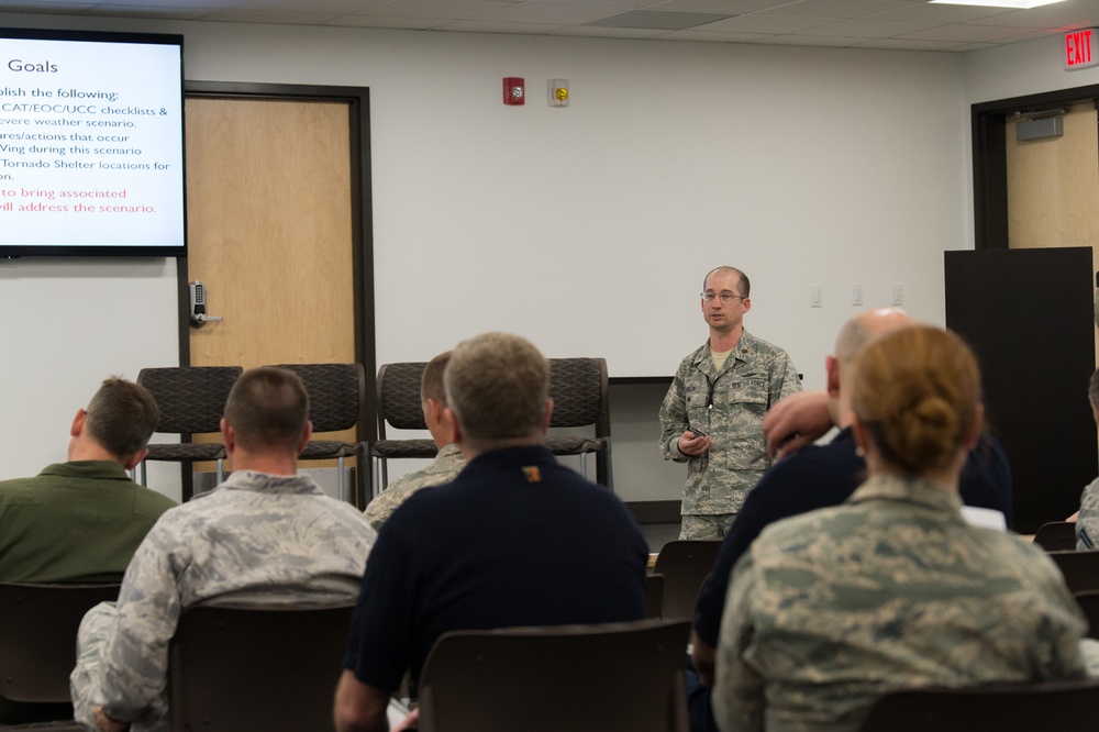 153rd Airlift Wing reviews procedures for severe weather