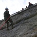 SPMAGTF-CR-AF Marines rappel during French Commando training