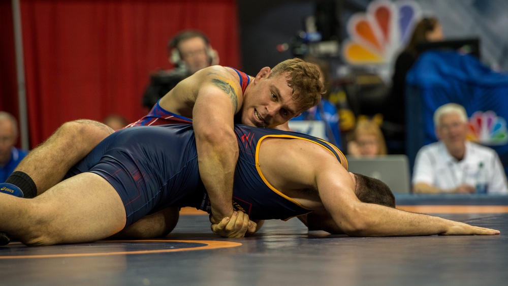 Marines compete in 2016 U.S. Olympic Wrestling Trials