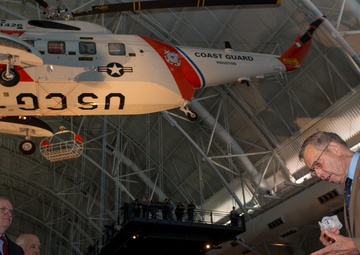 Smithsonian induction of Coast Guard HH-52A Seaguard helicopter