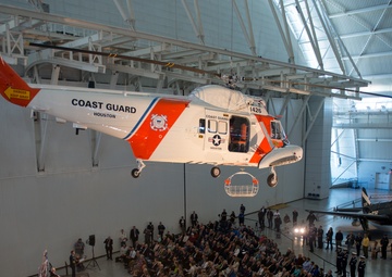 Smithsonian induction of Coast Guard HH-52A Seaguard helicopter