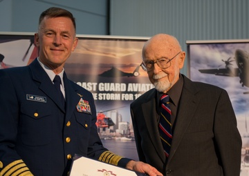 Smithsonian induction of Coast Guard HH-52A Seaguard helicopter
