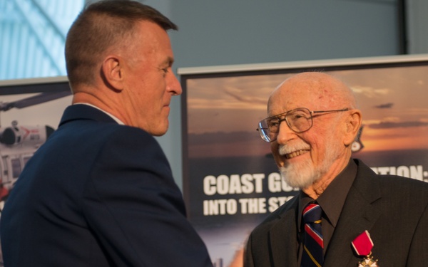 Smithsonian induction of Coast Guard HH-52A Seaguard helicopter
