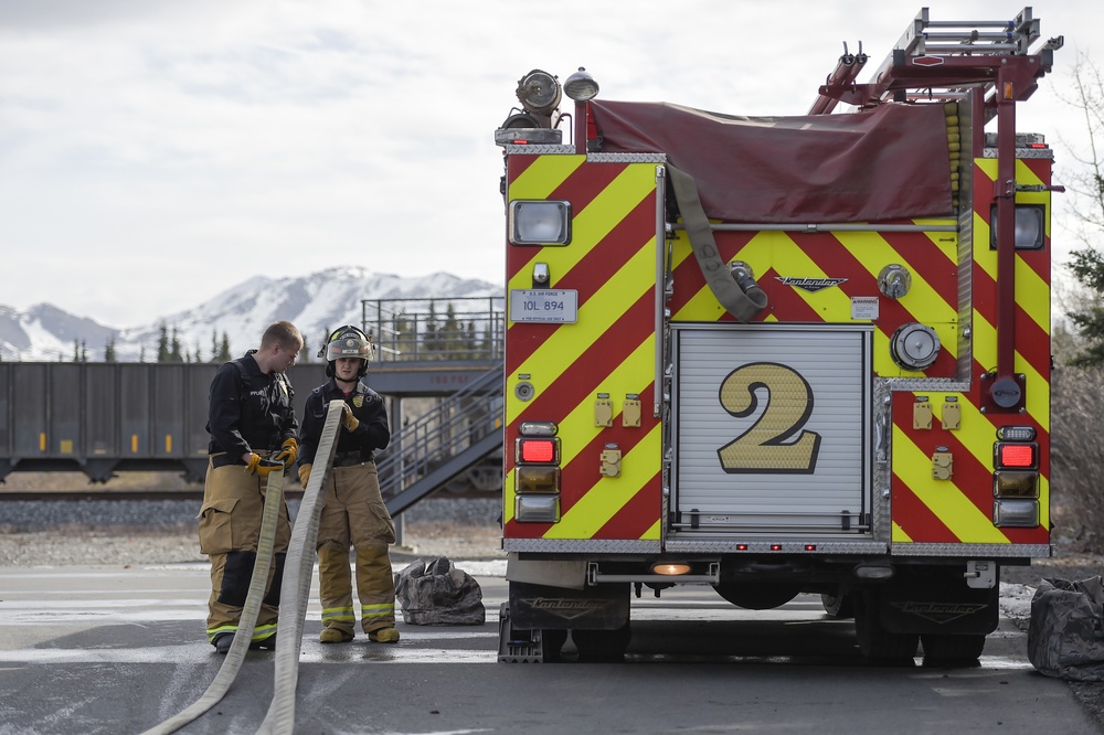 JBER firefighters conduct live-fire training