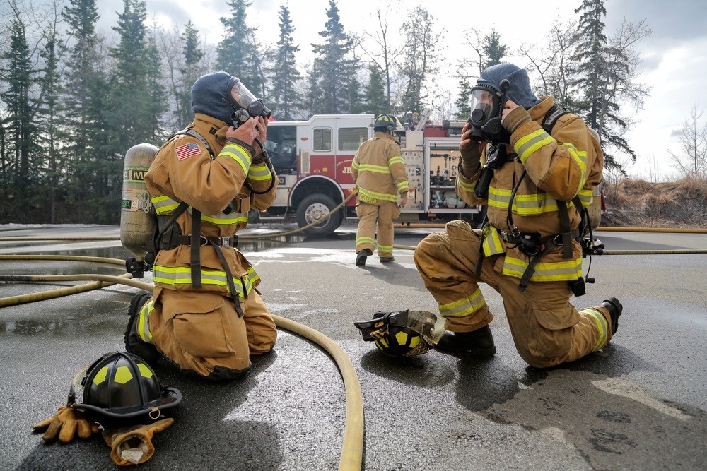 JBER firefighters conduct live-fire training