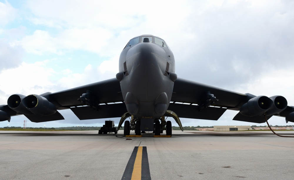 B-52's demonstrate power projection in the Pacific