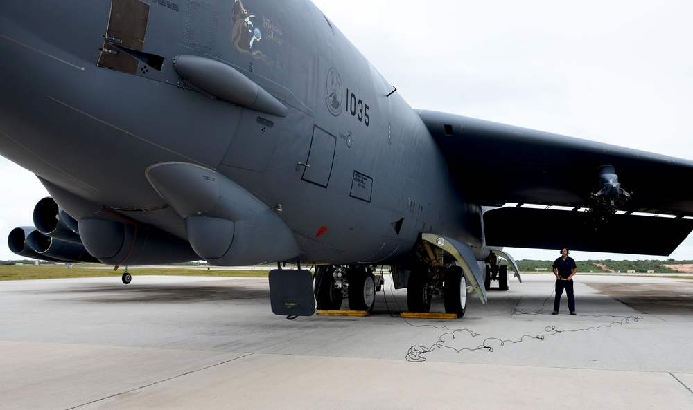 B-52's demonstrate power projection in the Pacific