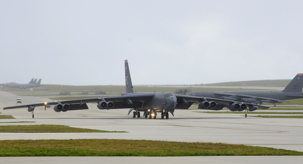 B-52's demonstrate power projection in the Pacific