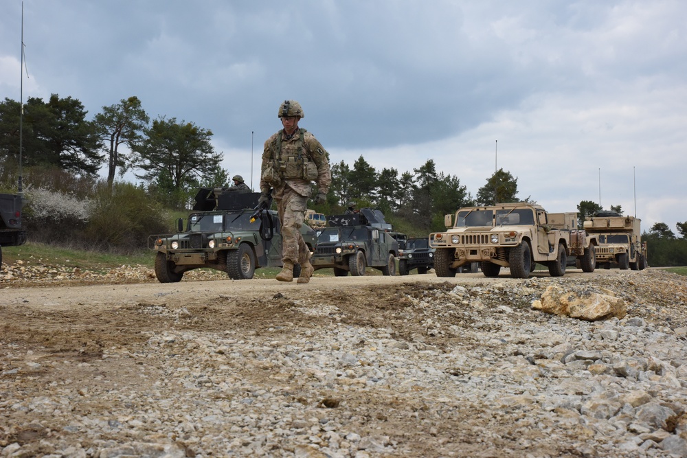 Sky Soldiers air land at the STOL strip during Saber Junction 16