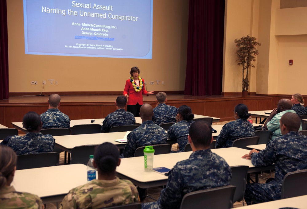 Sexual assault expert Anne Munch visits Pearl Harbor