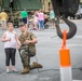 Children mount up during Touch A Truck event