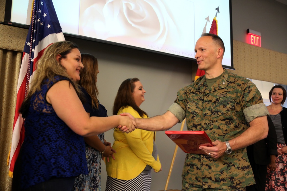 Volunteers recognized during a volunteer appreciation awards ceremony