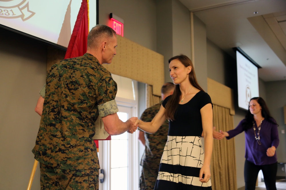 Volunteers recognized during a volunteer appreciation awards ceremony