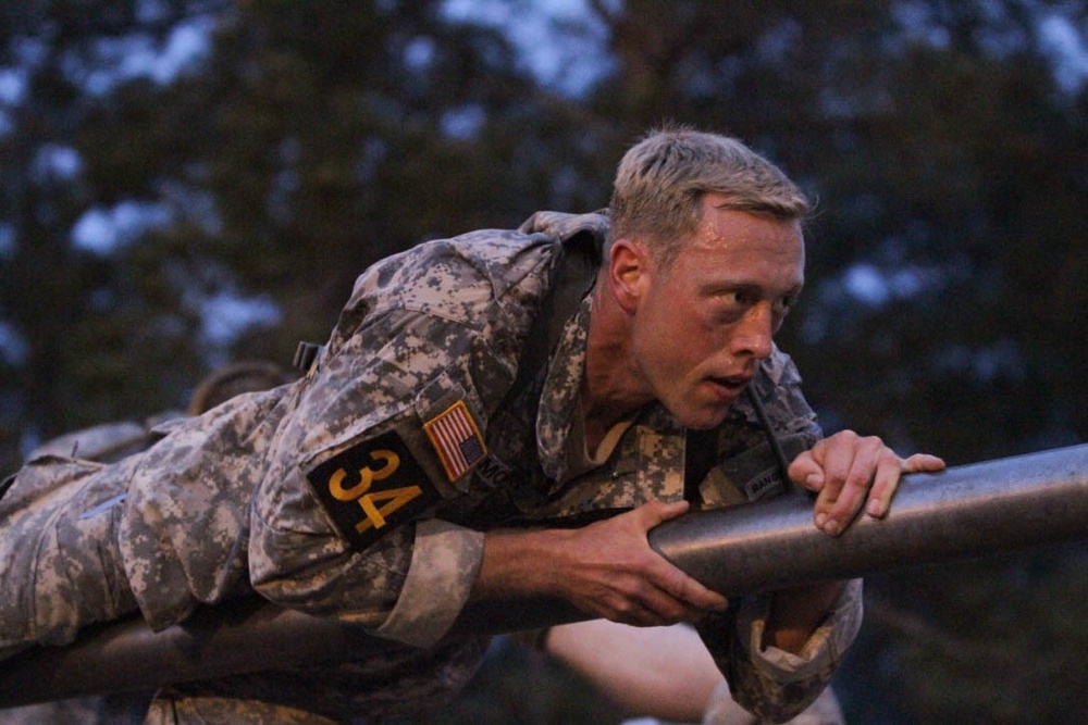 Best Ranger competitor moves through obstacle