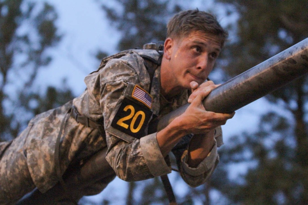 Best Ranger competitor moves through obstacle