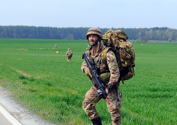 Paratroopers conduct multinational airborne drop