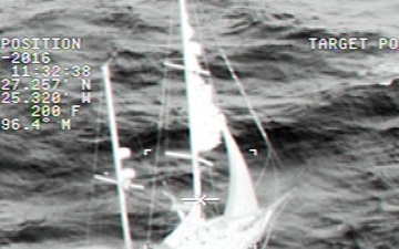 Coast Guard rescues 3 from storm-tossed sailboat