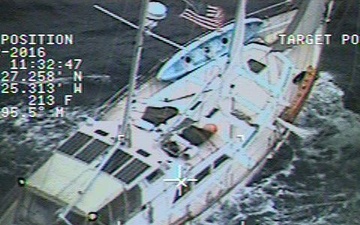 Coast Guard rescues 3 from storm-tossed sailboat