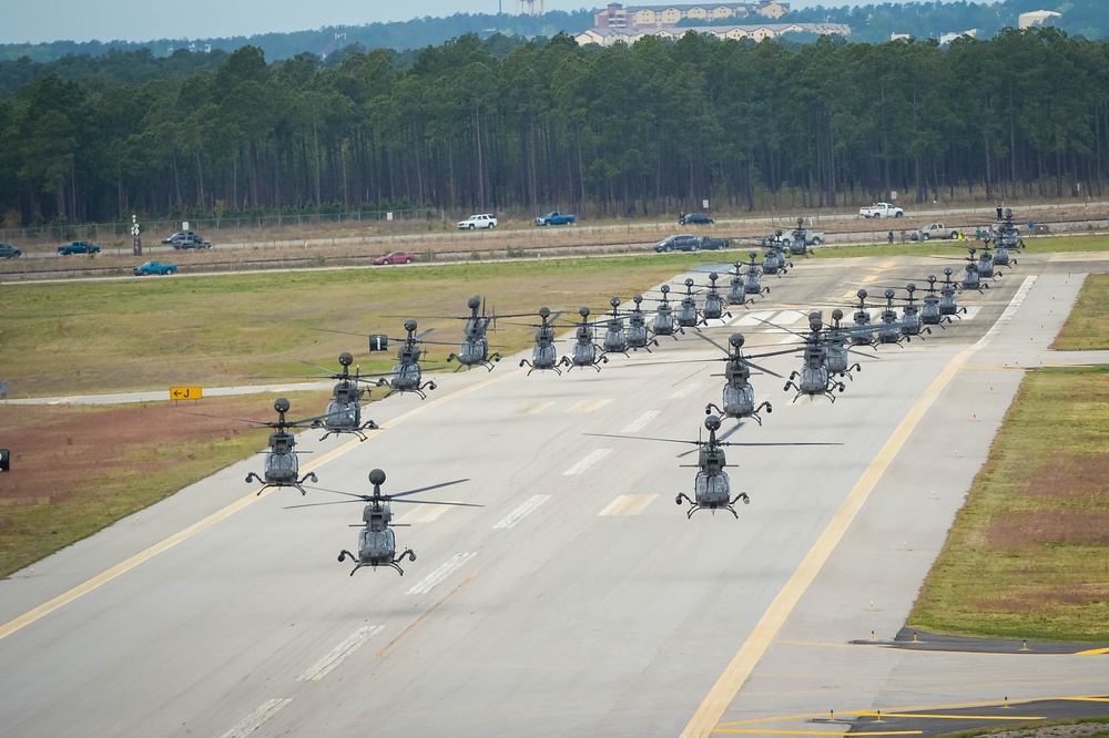 32 OH-58D Kiowa Warriors lets go