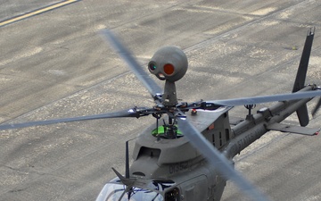 The Kiowa Warrior's final &quot;salute&quot; flyover of Fort Bragg and Fayetteville.