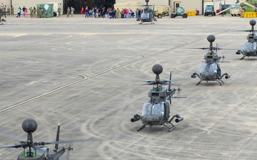 The Kiowa Warrior's final &quot;salute&quot; flyover of Fort Bragg and Fayetteville.
