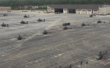 The Kiowa Warrior's final &quot;salute&quot; flyover of Fort Bragg and Fayetteville.
