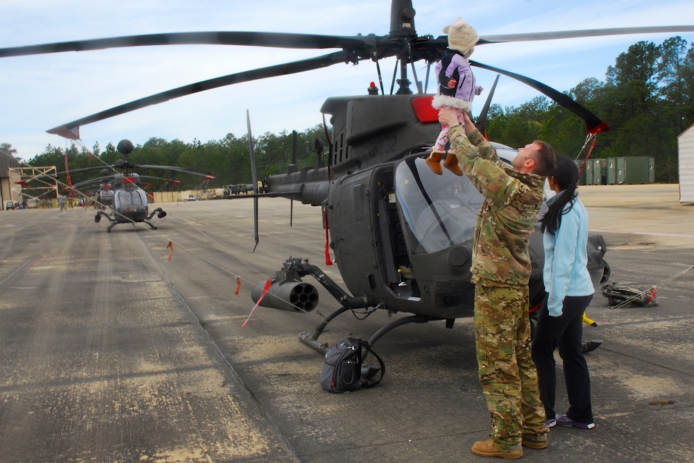 The Kiowa Warrior's final &quot;salute&quot; flyover of Fort Bragg and Fayetteville.