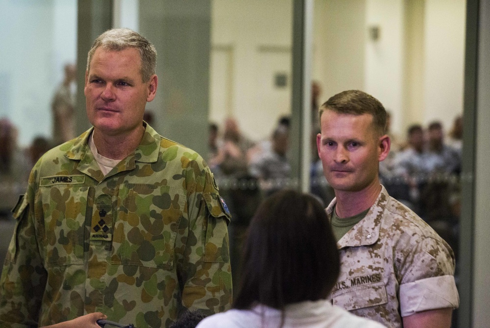 Lt. Col. Steven Sutey arrives in Darwin, Australia