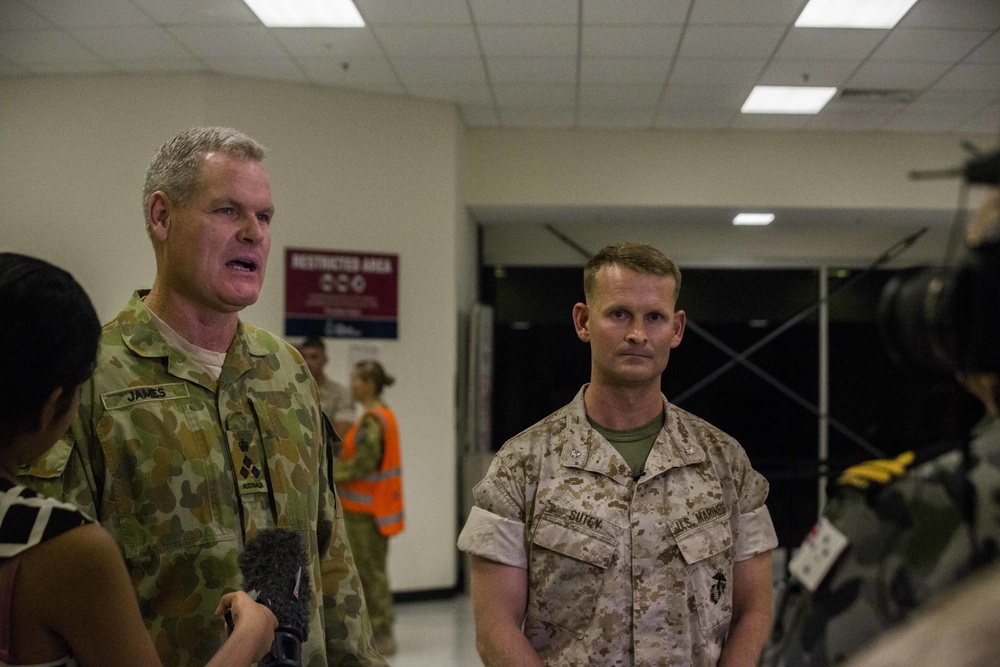 Lt. Col. Steven Sutey arrives in Darwin, Australia