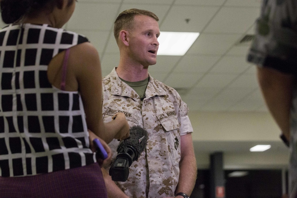 Lt. Col. Steven Sutey arrives in Darwin, Australia