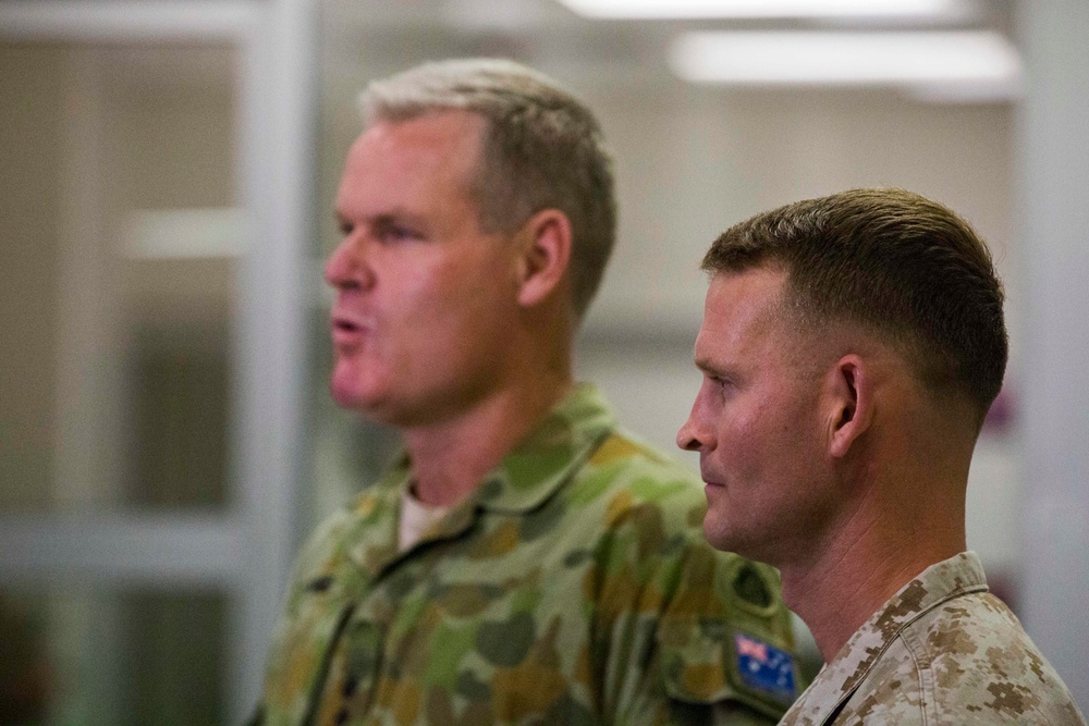 Lt. Col. Steven Sutey arrives in Darwin, Australia