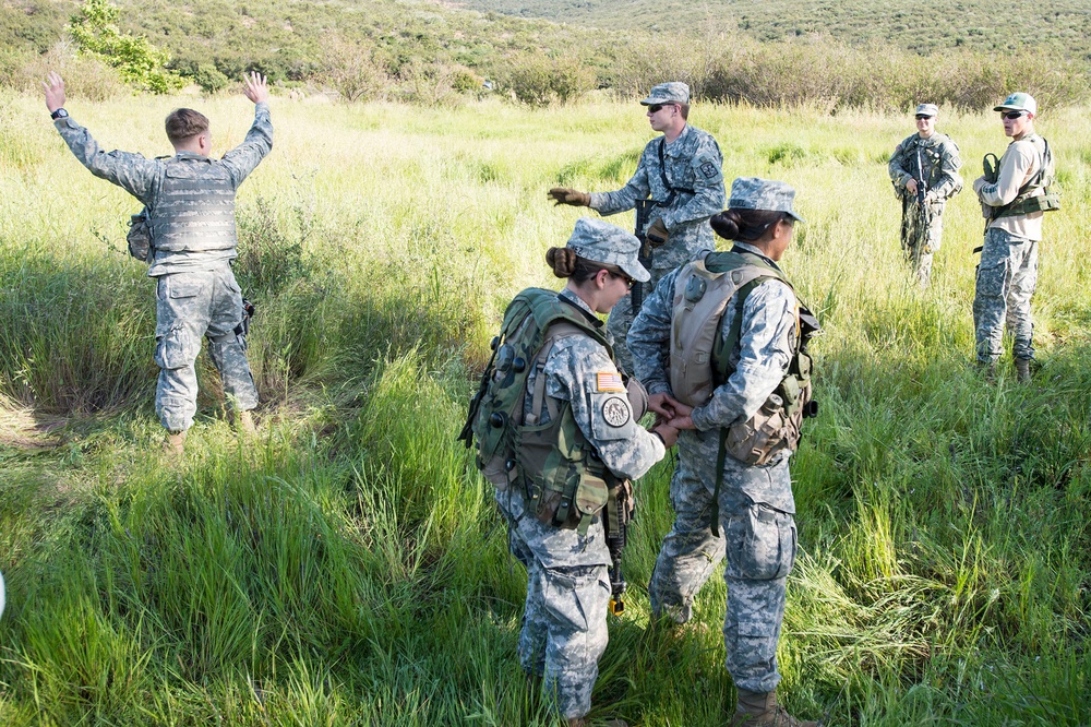 Cadets from San Diego State University, Army Recruit Officer Training Corps conduct a leadership developmental exercise.