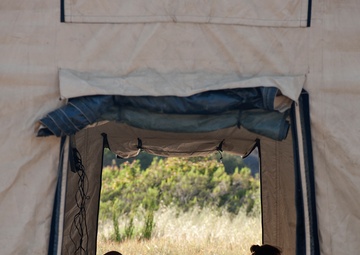 U.S military Combat Cameramen train in field exercise