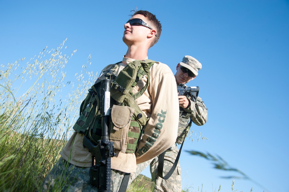 ROTC Program cadets conduct civilian-on-battlefied search