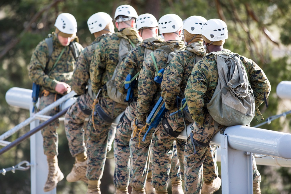 SPMAGTF-CR-AF Marines participate in French Commando team building course