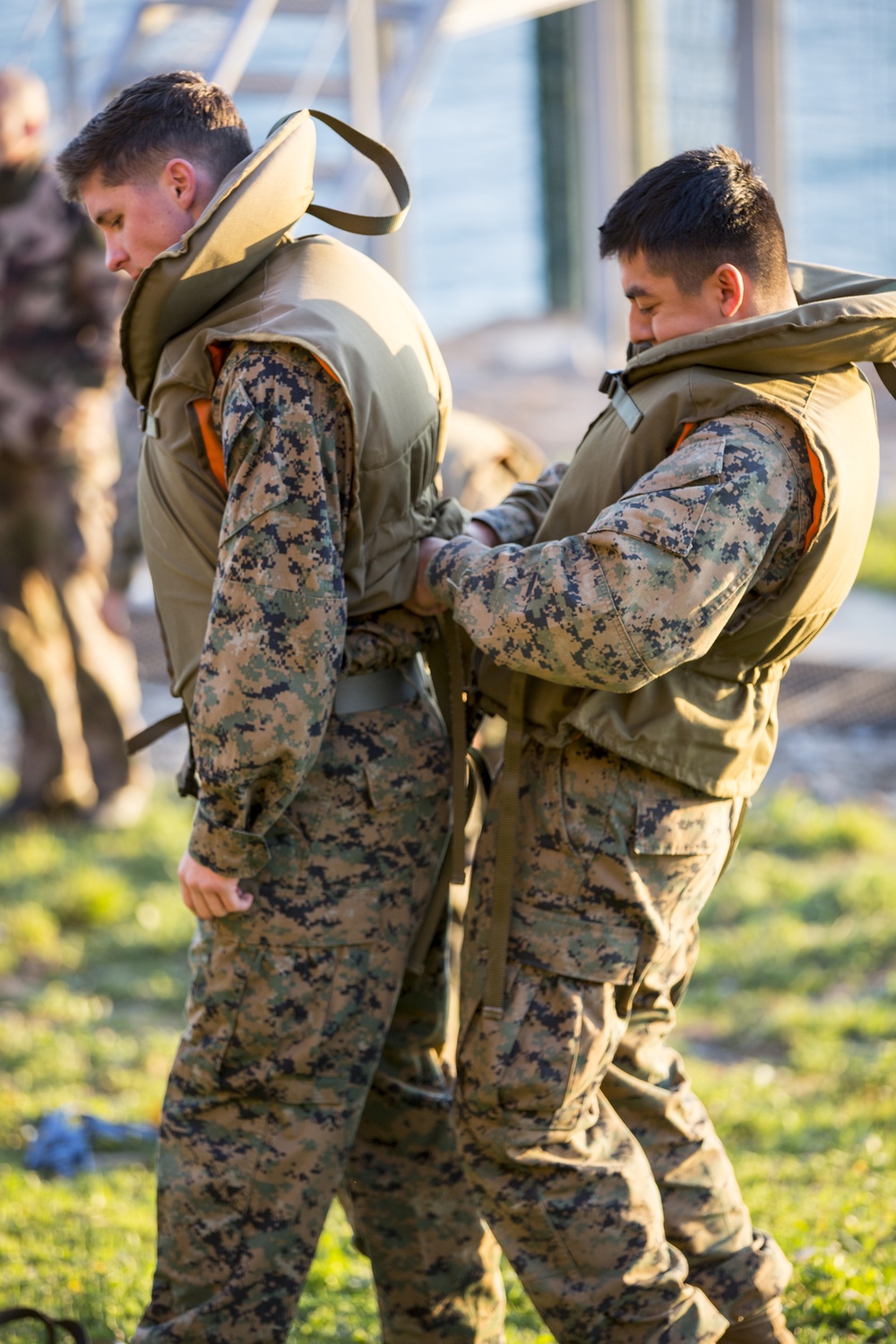 SPMAGTF-CR-AF Marines participate in French Commando aquatic training