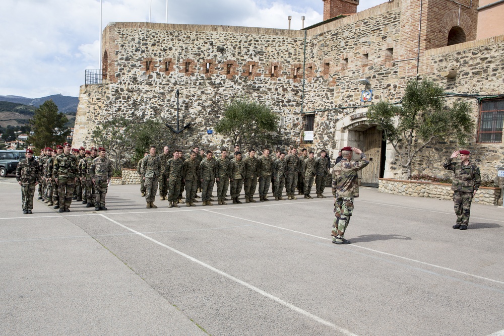 SPMAGTF-CR-AF Marines receive French Commando pins