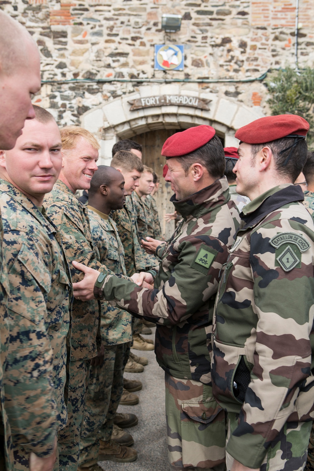 SPMAGTF-CR-AF Marines receive French Commando pins