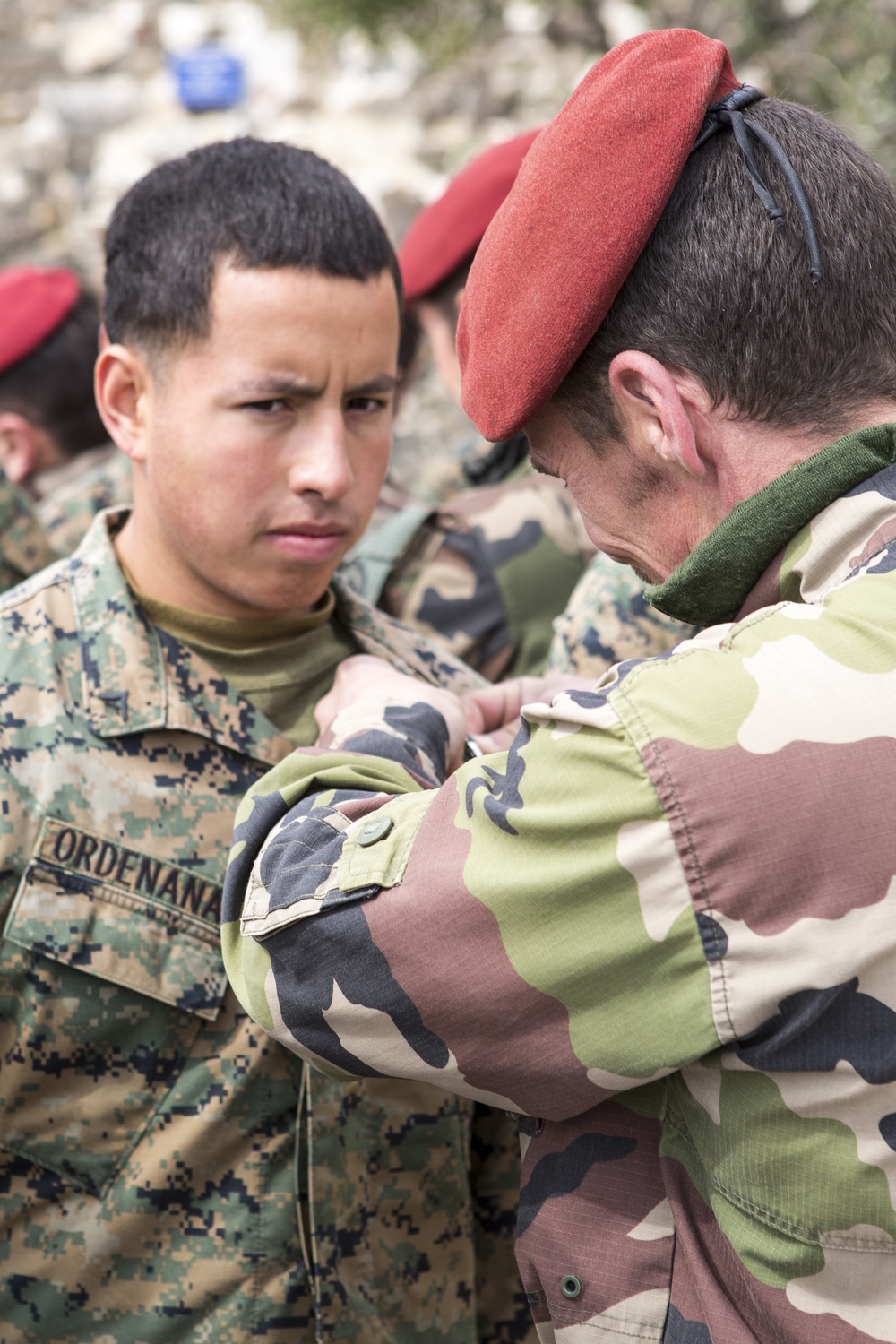 SPMAGTF-CR-AF Marines receive French Commando pins